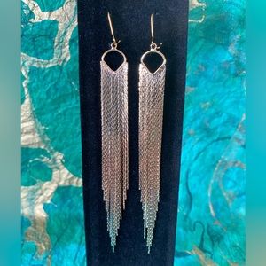 18ct Gold Plated Fringe Drop Earrings V2